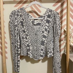 Free People Snake Skin Top